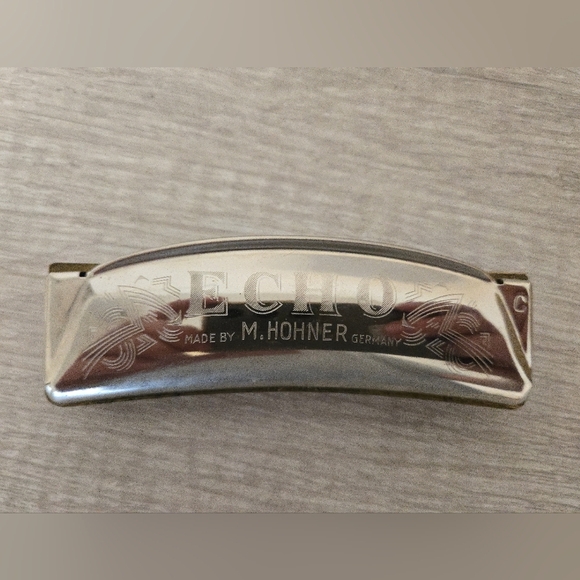 Vintage M Hohner Echo Grand Prix Curved Harmonica With Box Germany - Picture 7 of 13